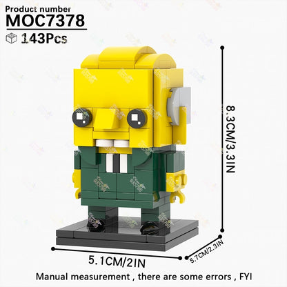 MOC Animação Série Bonecos para Montar Brickheadzed Marge Bart Maggie Homer Brinquedo DIY Modelo de Personagem Montar Tijolo Presente Infantil