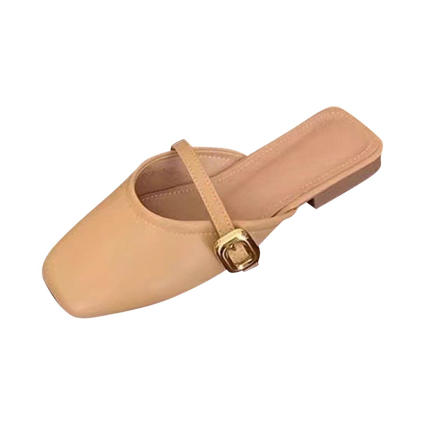 New Summer New French Gentle Baotou Half Slippers Women Casual Versatile Flat Bottom Shallow Mouth Single Shoes For Women