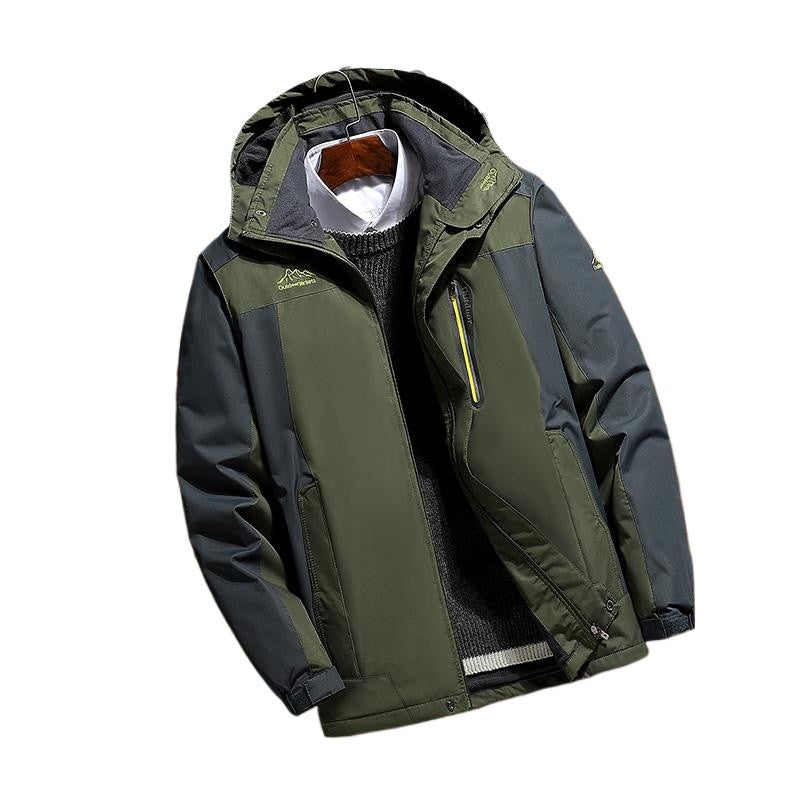 New Winter Lightweight Men's Windbreaker Sports Casual Coat, Blue Waterproof Jacket (this Jacket Has A Fleece-lined Version)