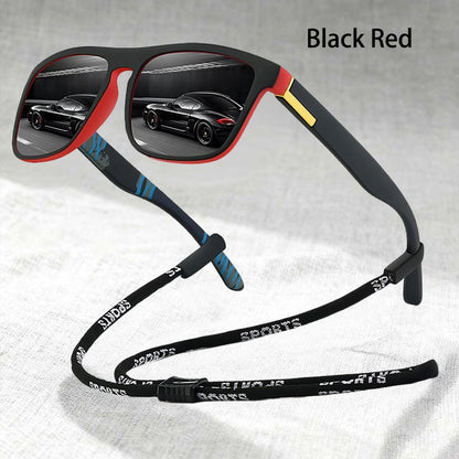 Fashion With Chain Square Sunglasses For Men Women Driving Fishing Brand Designer Sun Glasses Man UV400 Eyewear