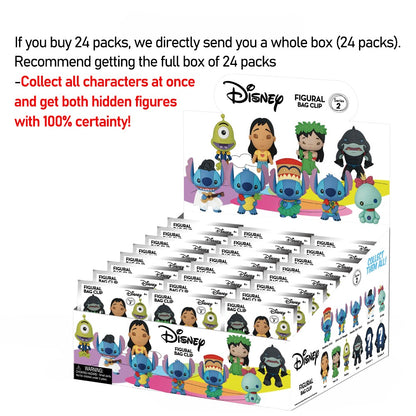 Disney oficialmente licenciado Blind Bag Stitch and Friends 3D Figurine Bag Clip Chaveiro de Anime Coleção de Presentes 1 Unidade Disney