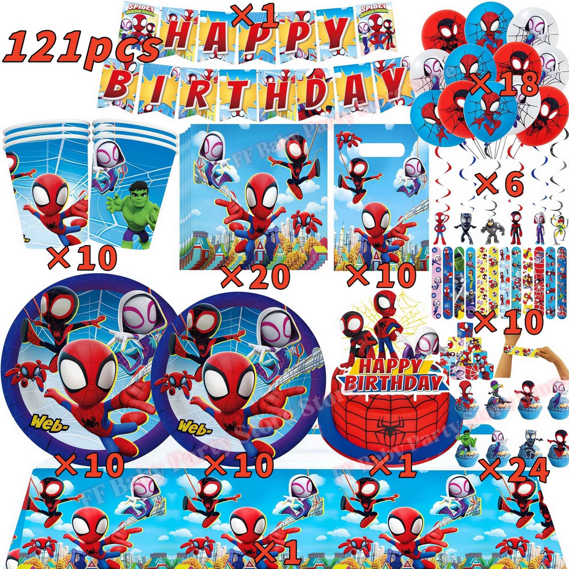 Spider Hero Birthday Party Decoration Plate Cup Banner Balloon Superhero Party Favors Baby Shower Decor Birthday Supplies Gift