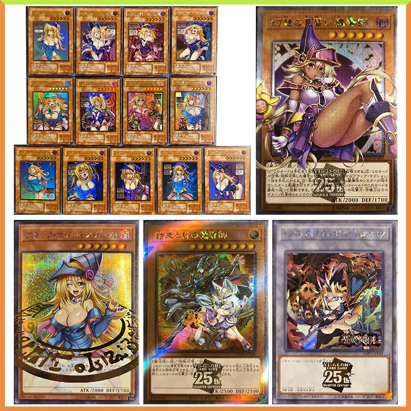 Anime Yu-Gi-Oh Jogo de Batalha ACG DIY Cartas Colecionáveis de Refração Garota Maga Negra Yugi Muto Brinquedos para meninos Presente de Aniversário
