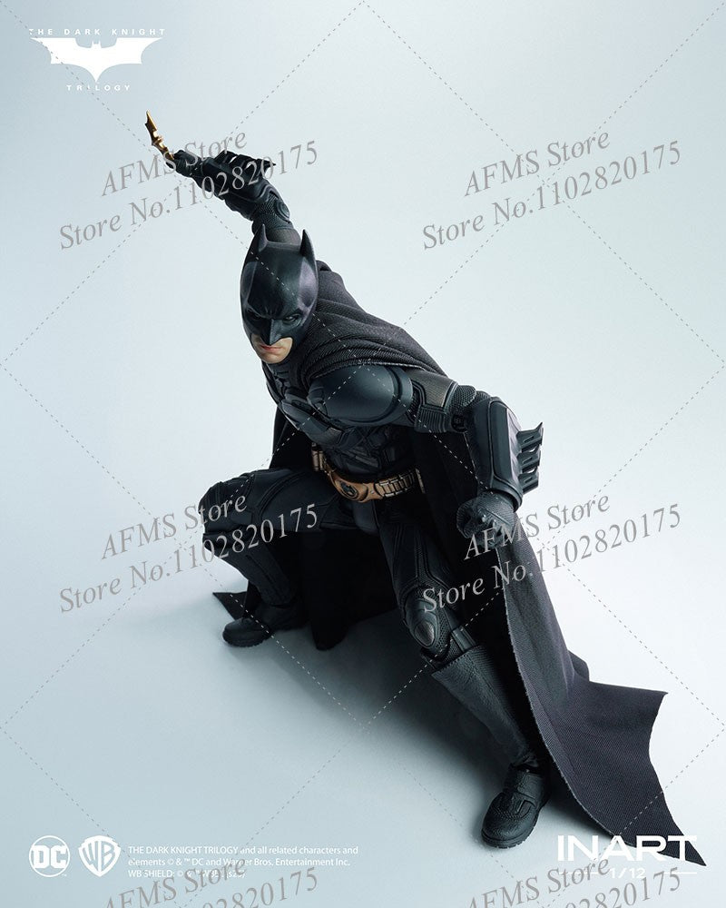INART 1/12 Boneco Soldado Masculino Batman Christian Bale O Cavaleiro das Trevas Ressurge Herói da Luta Eterna Figura de Ação de 6 Polegadas para Coleção