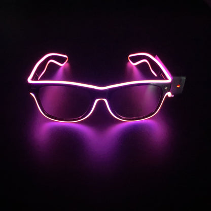 New Cool Wireless Glowing LED Light Up Glasses For Rave Festival Party Luminous Neon Mosaic Sunglasses Club Disco Eye Glasses