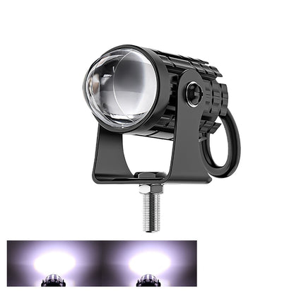 Farol LED Universal para Motocicleta Lente Projetora Duas Cores ATV Scooter Lâmpada de Condução Luz de Neblina Lâmpada Auxiliar Holofote Interruptor