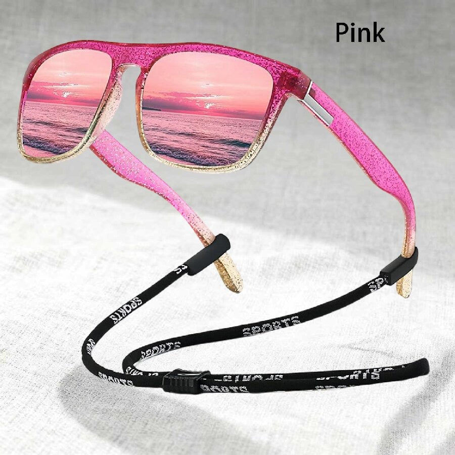 Fashion With Chain Square Sunglasses For Men Women Driving Fishing Brand Designer Sun Glasses Man UV400 Eyewear