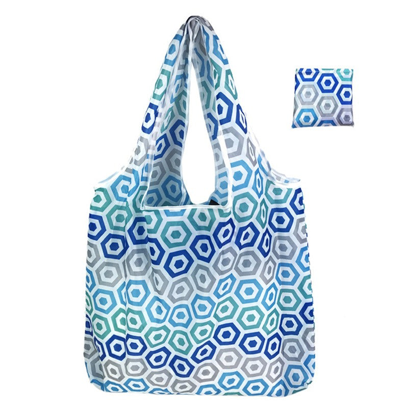 Foldable Floral Printed Casual Tote Female Handbags Single Shoulder Shopping Bags Daily Use Environment Protection Beach Bag