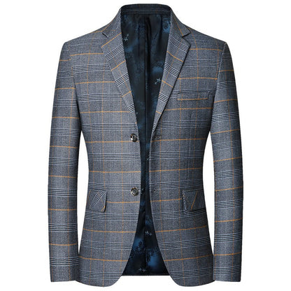 New Spring Men Formal Wear Plaid Blazers Jackets Man Business Casual Suits Coats Quality Male Slim Fit Blazers Jackets Coats 4XL