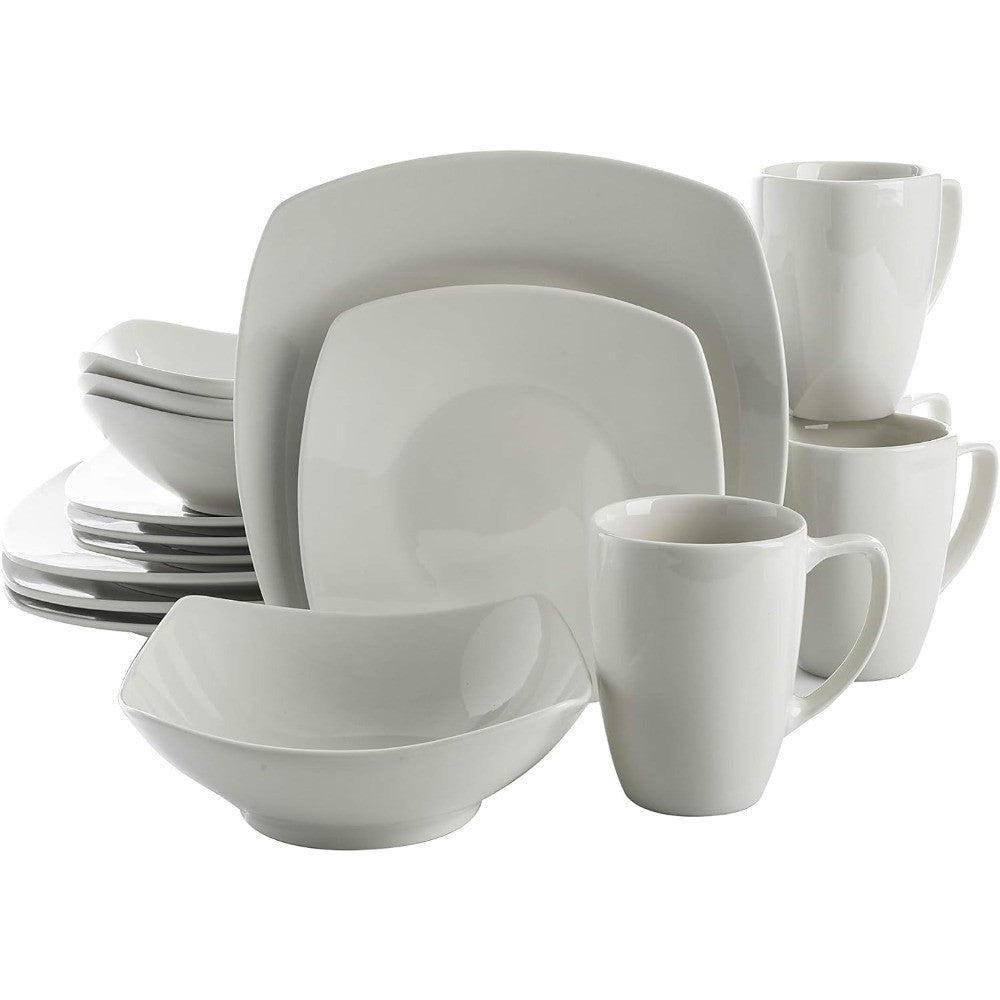 Gibson Home Zen Buffetware 39 Piece Dinnerware Set , White