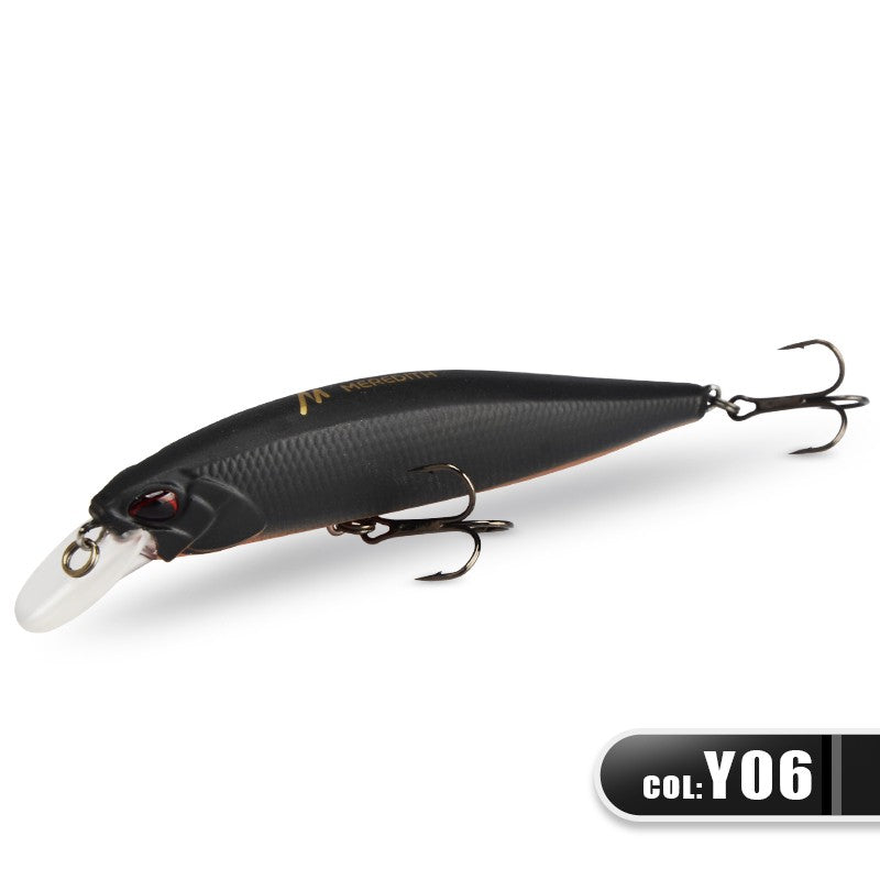 MEREDITH JERK MINNOW 100F 14g Flutuante Wobbler Isca de Pesca 24 Cores Isca Minnow Isca Dura Qualidade Profissional Profundidade0.8-1.0m