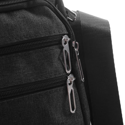 Men's Shoulder Bag Business Leisure Large Capacity Portable Handbag Zipper Multi Layer Waterproof Summer Male's Crossbody Bags