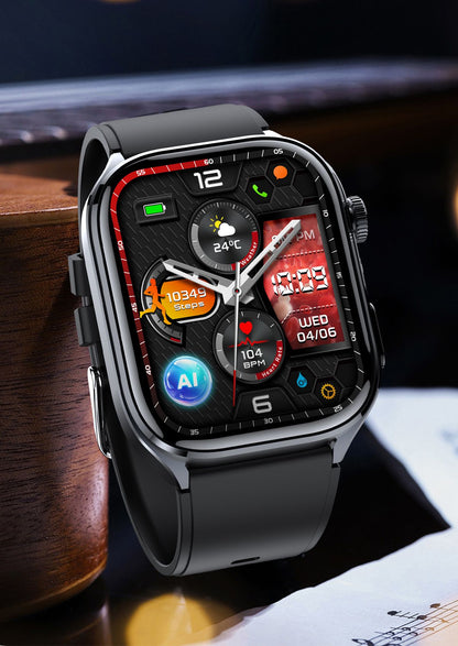 Smartwatches 2025: Novo ECG+PPG, relógio feminino e masculino, ácido úrico, pressão arterial, oxigênio no sangue, análise corporal, gordura corporal, chamadas BT, lanterna de LED.