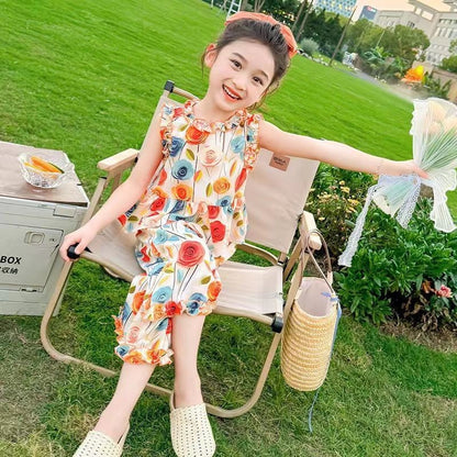 Summer Girl Sets Elementary Clothes Suit Girls Kids 10 Years Old Children's Clothing T-shirt Child Outfit Girls' Outfits 2025