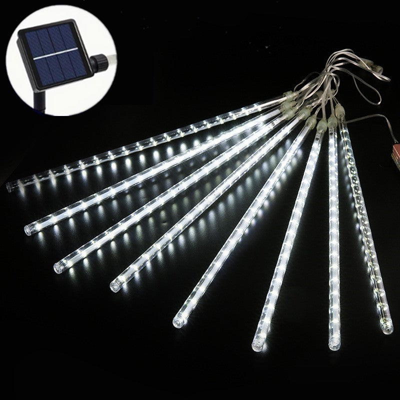 50cm 8Tubes Solar LED Meteor Shower Light Holiday String Light Waterproof Garden Christmas Decoration Outdoor Meteor Rain Lights