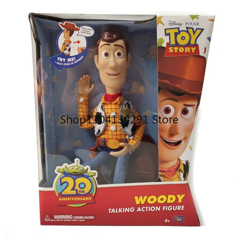 Boneco Xerife Woody Autêntico Toy Story Edição Colecionador com Voz em Inglês - Brinquedo Colecionável para Crianças