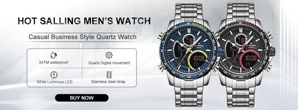 NAVIFORCE Men Military watch Multifunction Chronograph Sports 3ATM Waterproof alarm mode Day And Date Display Male Gifts Clocks