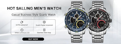 NAVIFORCE Men Military watch Multifunction Chronograph Sports 3ATM Waterproof alarm mode Day And Date Display Male Gifts Clocks