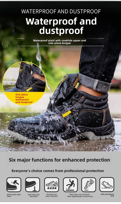 High Quality Safety Shoes for Men Woman Autumn Winter Thickened Warm Boots Woman Sneakers Anti-smashing Steel Toe Cap Puncture