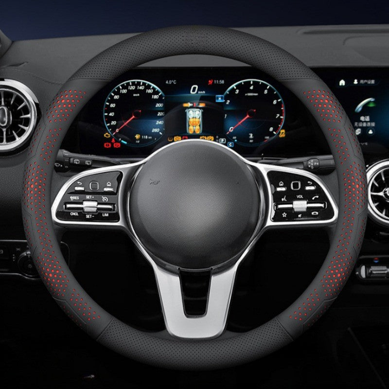 O/D Type Nappa Leather Car Steering Wheel Cover Universal Steering Wheel Cover Steering Wheel Accessories Anti Slip Handle Cover