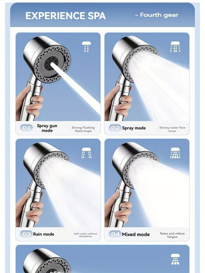 5 Modos de Pulverização Chuveiro Econômico de Água ABS Chuveiros de Mão Spa Grande Fluxo Portátil Banheiro Filtro Bico de Torneira de Chuveiro Conjunto