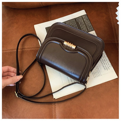 Latest Retro Crossbody Bag for Women High End Fashion Saddle Shoulder Handbag Unique Design