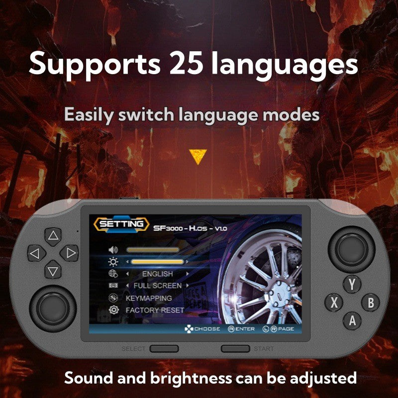 SF3000 Retro Handheld Video Game Console Linux System 4.5 Inch 854*480 IPS Screen 3000mAh Portable Pocket Video Games Player