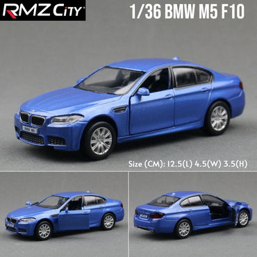 1/36 BMW M2 M3 M4 M5 Modelo de Carro de Brinquedo para Crianças RMZ City Miniatura de Metal Fundido de Corrida com Fricção para Coleção, Presente para Meninos