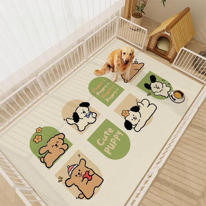 Tapete de chão para animais de estimação fofo dos desenhos animados VIKAMA, tapete universal à prova d'água e anti-urina para gatos e cães, confortável e macio, suprimentos para animais de estimação