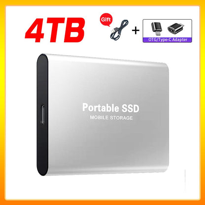 Unidade de Estado Sólido Externa de Alta Velocidade 1TB Disco Rígido Externo Portátil SSD 2TB Disco Rígido Externo SSD Para Laptop Mac