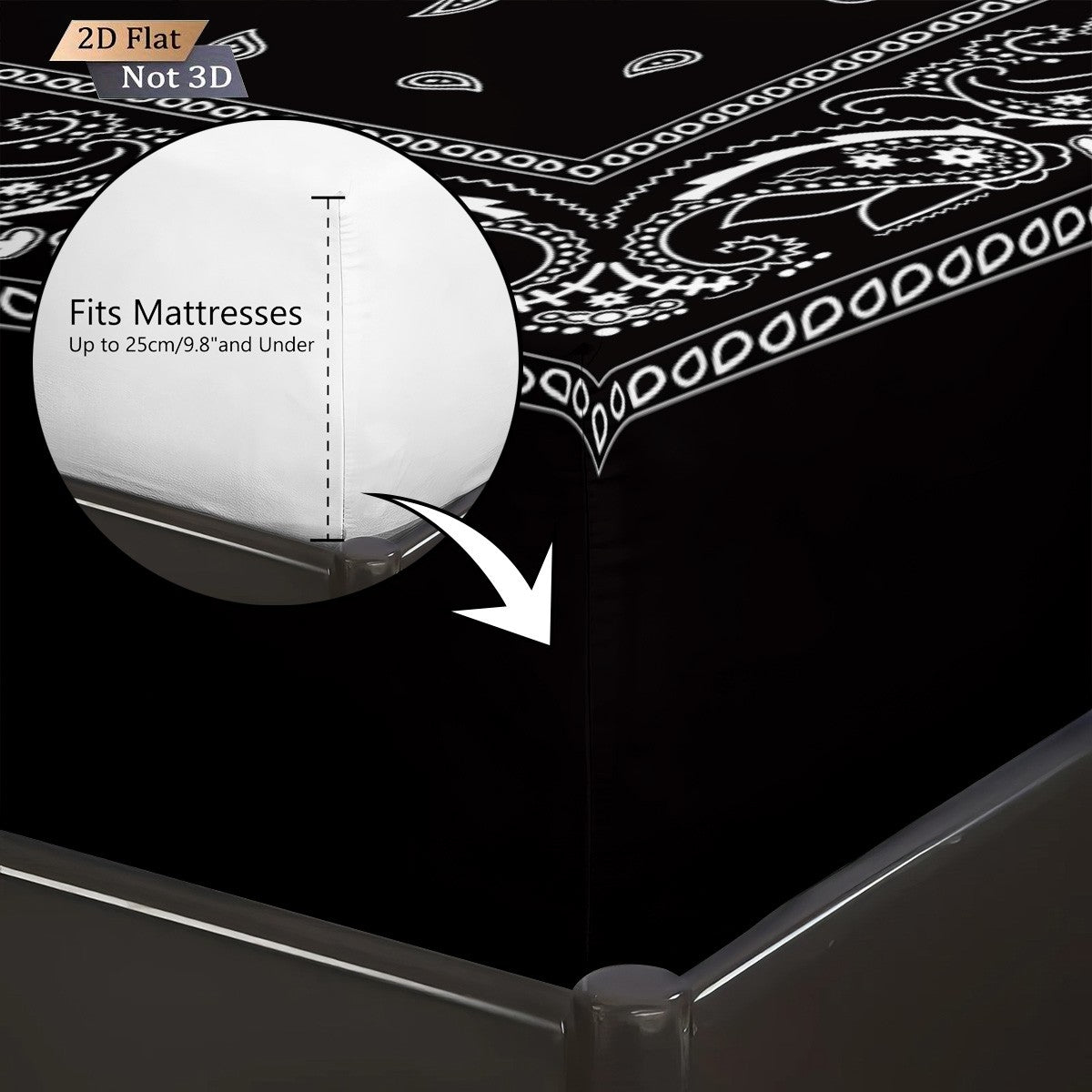 3pcs Retro Black Wave Pattern Print Coreless Bed Sheet Set Multiple Sizes Soft Bedcover Bedroom Bedding Decoration