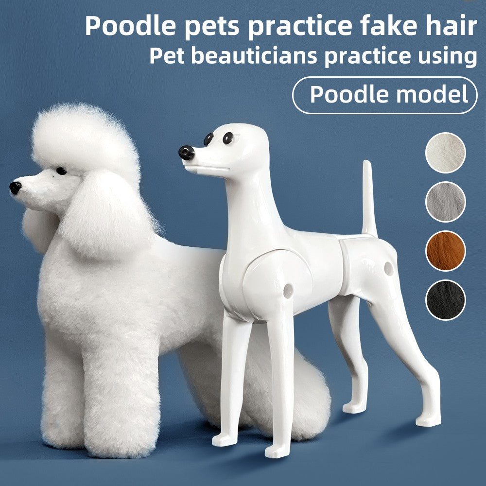 Simulador de pelos de animais de estimação beleza falsa esteticista praticando poodle padrão esqueleto de corpo inteiro modelo de cachorro para tosa