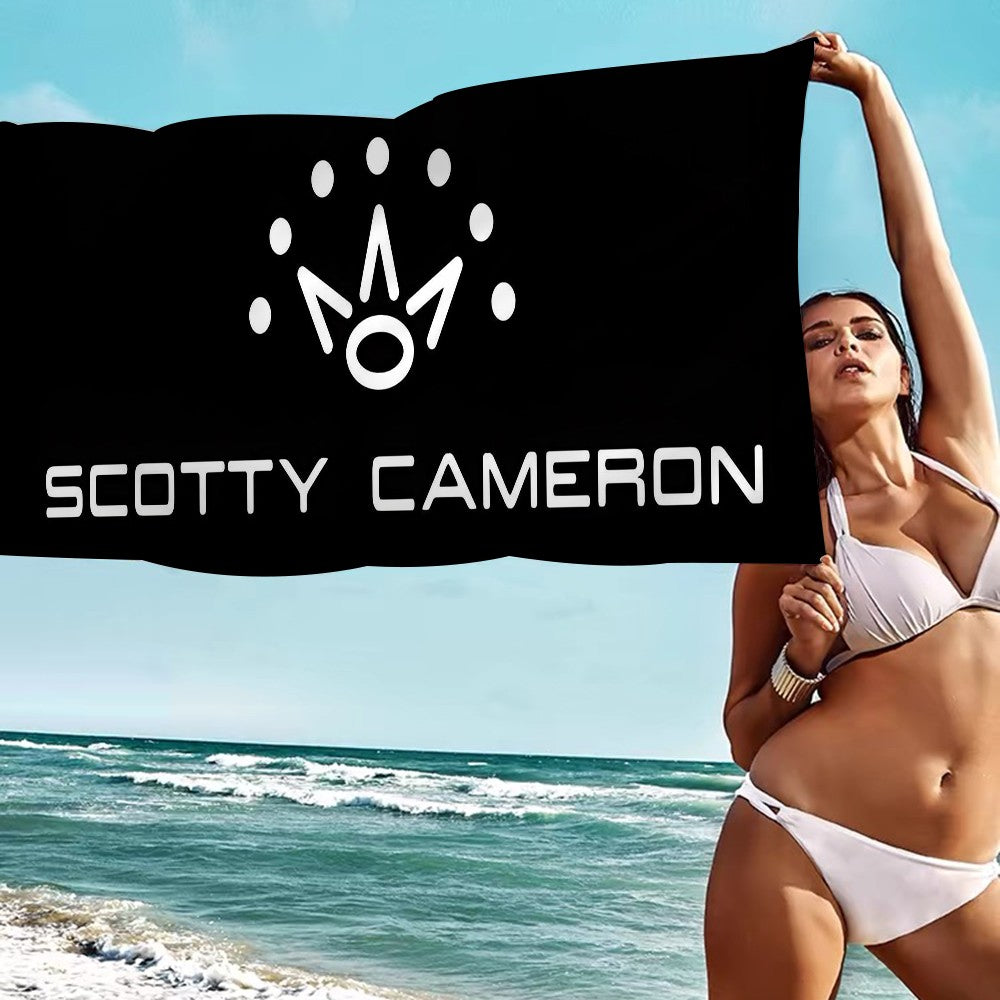 Scotty Camerons Flag Anime Beach Swimming Towel Soft Absorbent Washcloth Children's Gifts for Kids Travel Camping Gym