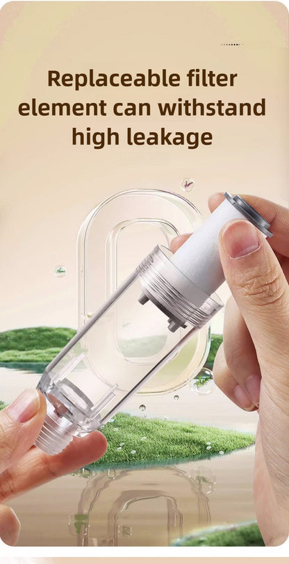 Pressurized Filter Shower Head Water Purifying and Antibacterial Nozzle Portable Shower Head for Traveling Business Trips Hotel