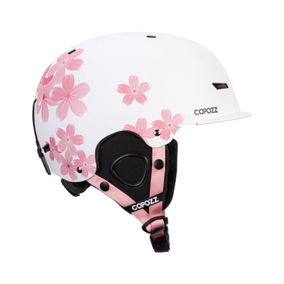 COPOZZ Novo Capacete de Esqui Unissex com Certificado, Meio-Coberto, Anti-impacto, Para Adultos e Crianças, Segurança na Neve, Capacete de Snowboard