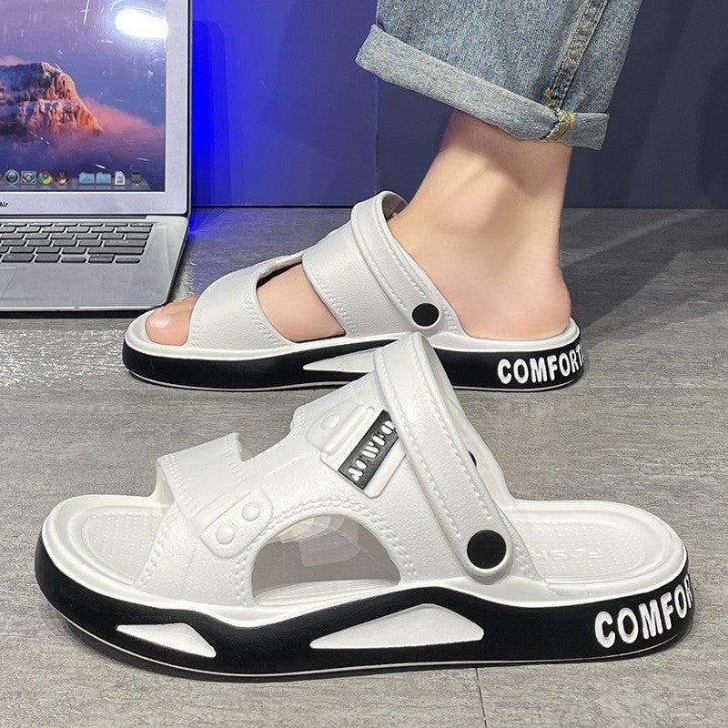 Summer Men's Slippers EVA Sandals Outdoor Light Slippers Platform Sole Casual Men Beach Shoes Non-slip Open-toe Male Sandals New