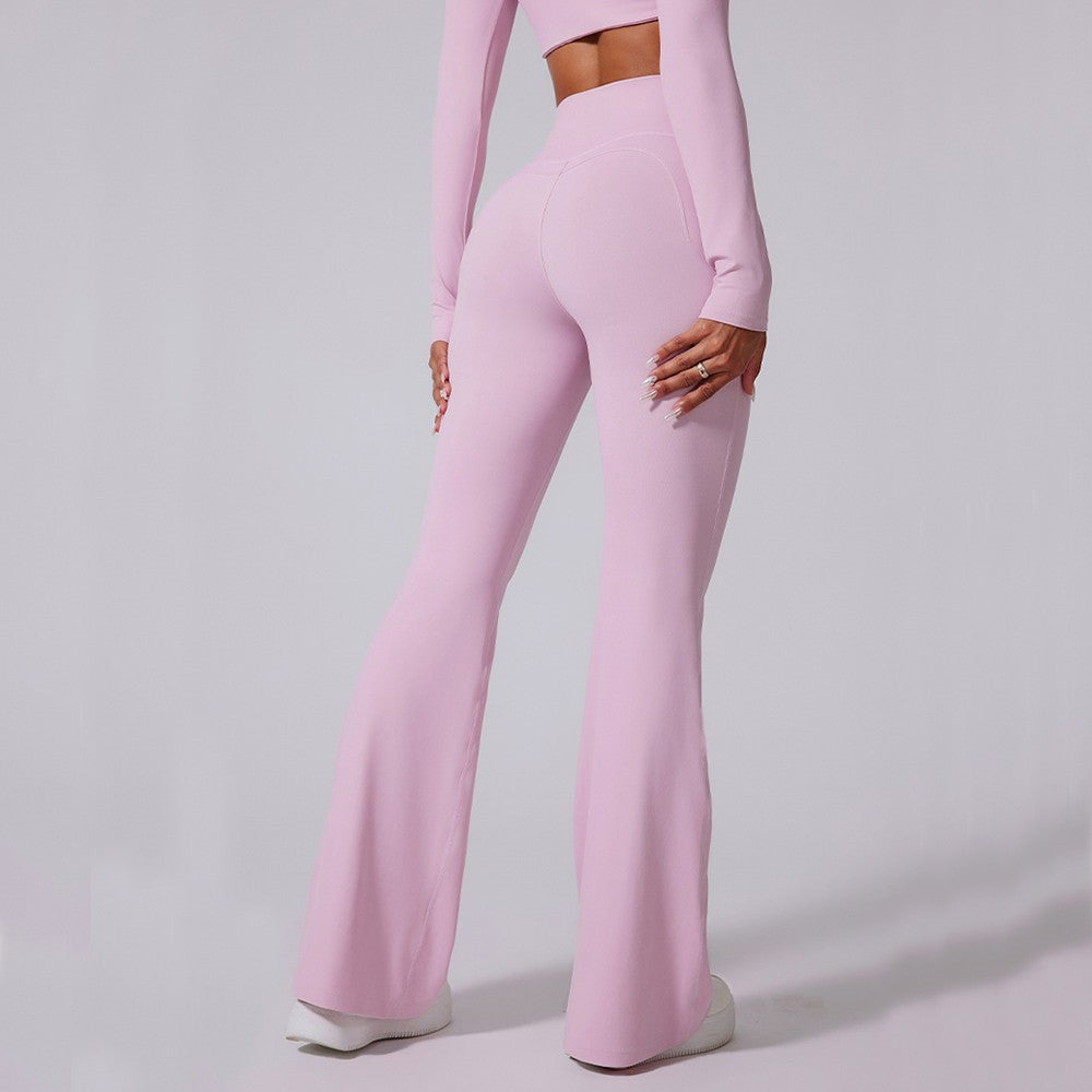 Women High Waist Flared Leggings Gym Fitness Yoga Pants Workout Runing Sport Leggings Women's Control Tummy Yoga Wide Leg Pants