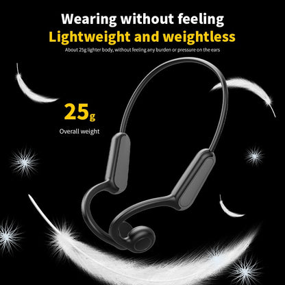 Real Bone Conduction Headphone Wireless Earphone Bluetooth 5.3 Sports Headsets Hands-free with Mic for Running