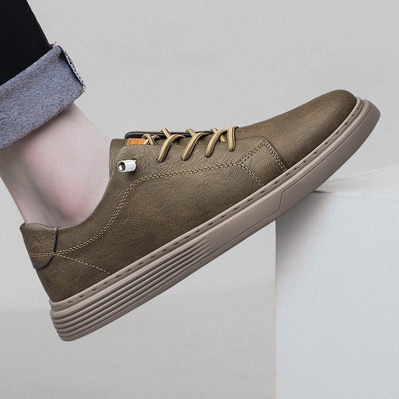 Genuine Leather Italian Casual Shoes Men's Lace Up Oxford Shoes Outdoor Jogging Shoes Office Men's Dress Shoes Large Size 36-45