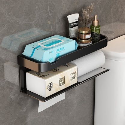Toilet Paper Holder Aluminium Storage Rack Kitchen Towel Placement Of Seasoning Bottles Bathroom Wall Roll Of Paper Phone Storag