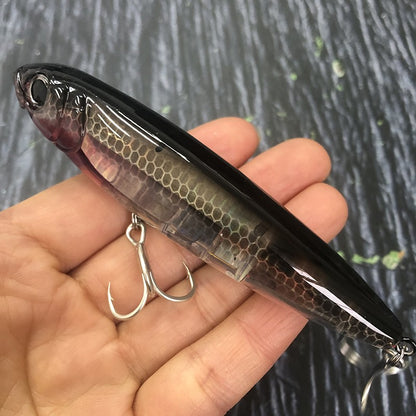 17g Surface Pencil Fishing Lures Walk the Dog Floating Wobbler Laser Artificial Bait for Trout Bass Seawater Swimbait Supplies