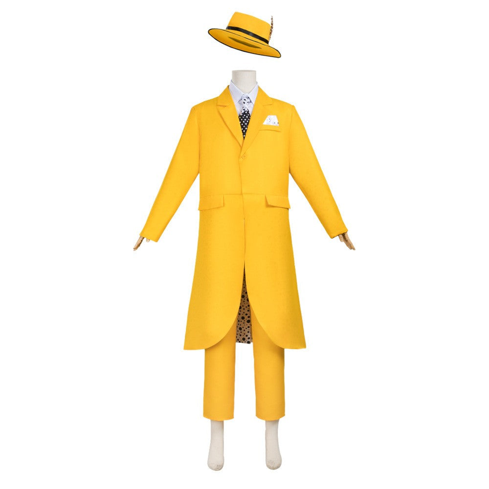 The Mask Roleplay Stanley Fantasy Ipkiss Adult Jim Cosplay Carrey Hat Costume Men Coat Pants Halloween Carnival Party Suit