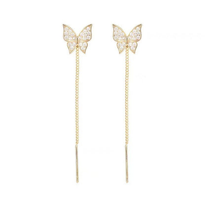 Brincos de Folhas Douradas com Cristal Verde para Mulheres Acessórios Diários de Individualidade Presentes de Joias para o Dia dos Namorados Aniversário