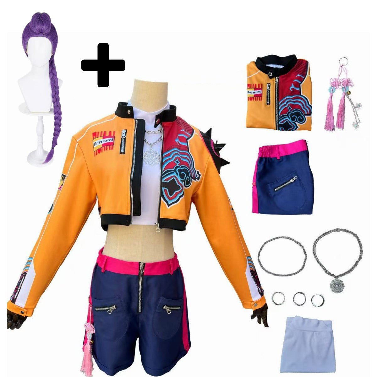 Rumi Cosplay Costume Rumi Cosplay Wig  Halloween Outfit