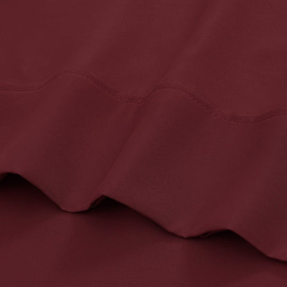 Super Soft Microfiber King Bed Sheet Set 4 Piece Wrinkle Resistant Lightweight Breathable Fitted Flat Pillowcases Elegant Design