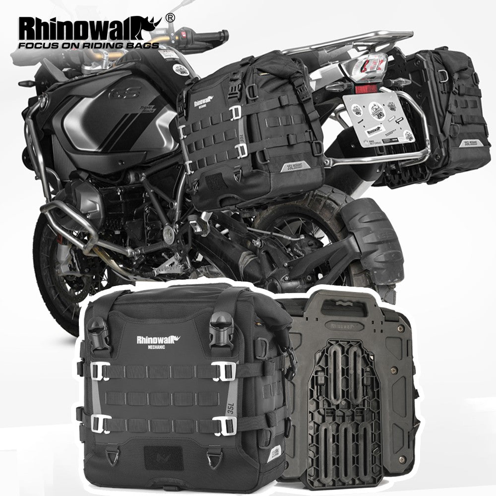 Rhinowalk Motorcycle Side Bag Quick Release Waterproof 35L Anti-Theft With Lock Hole For BMW R1300GS  R1250GS R1200GS S1000XR