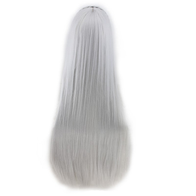 Long Straight Cosplay Sliver Gray 100 Cm Synthetic Hair Wigs