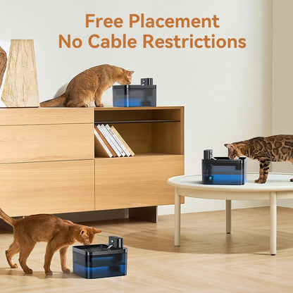ROJECO Fonte de Água Automática Sem Fio para Gatos 2600mAh Bebedouro para Pets para Cães e Gatos Sensor Infravermelho Bebedouro Inteligente para Pets