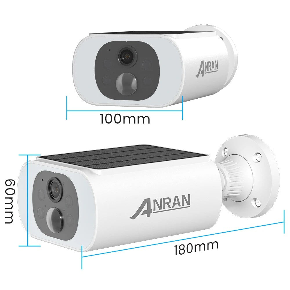 ANRAN 2/3/4 PCS Câmera WIFI Sem Fio Externa 2.4G 3MP Câmera de Segurança Solar com Bateria Holofote Visão Noturna Colorida Alarme Local