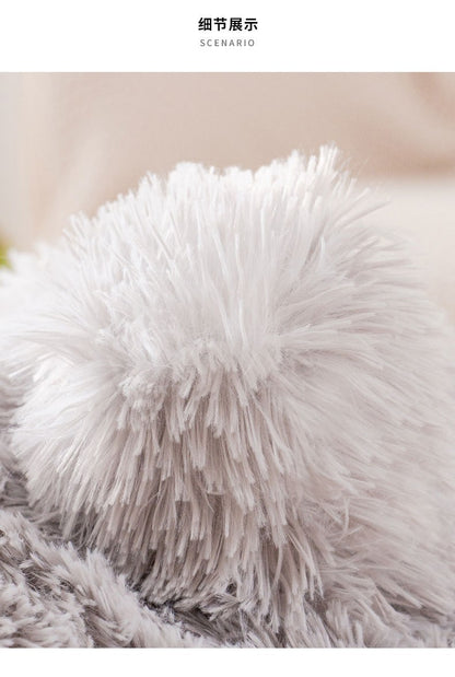 Casinha de Cachorro Grande Interna Macia Confortável, Cama para Filhotes Removível, Toca para Cães Pequenos, Tapete Quente de Inverno para Dormir, Portátil